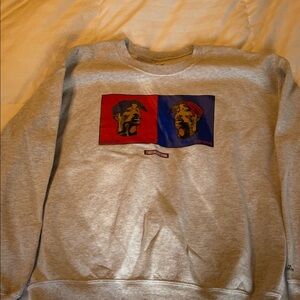 Gray Graphic Men's Sweater